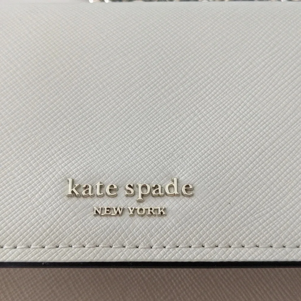 Kate Spade Willow Wallet cream Tan Leather Chain strap crossbody Bag - Picture 3 of 8
